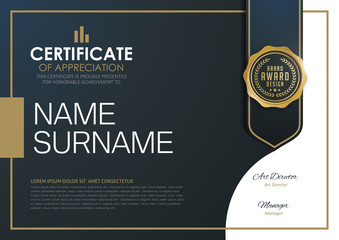 certificate template with luxury and modern pattern,diploma,Vector illustration