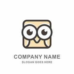 Owl Bird Mobile Phone Apps Education Learning Technology Computer Business Company Stock Vector Logo Design Template