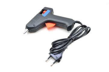 Hot glue pistol isolated on white background