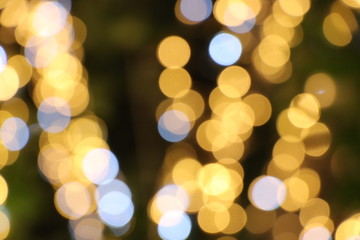 Defocused lights blurred background decoration for Christmas and New year season