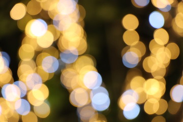 Defocused lights blurred background decoration for Christmas and New year season