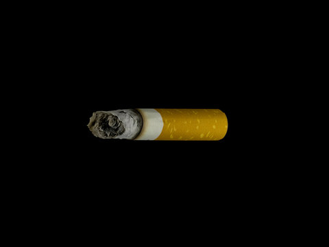 Zigarettenstummel ausgedrückt freigestellt freisteller
