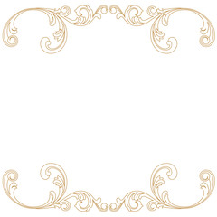 Golden vintage baroque ornament. Retro pattern antique style acanthus. Decorative design element filigree calligraphy vector.