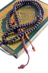 The Holy Quran with rosary