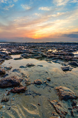 Beautiful landscape view in the morning when the sun rising up