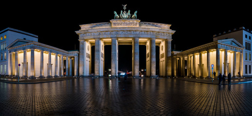 Brandenburg Gate. Berlin. Panoramic view.