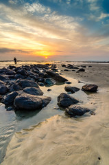 Beautiful landscape view in the morning when the sun rising up