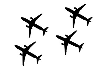 Silhouette of Aeroplane