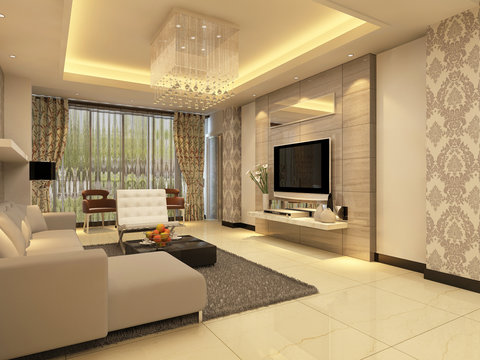 3d rendering of home interior.