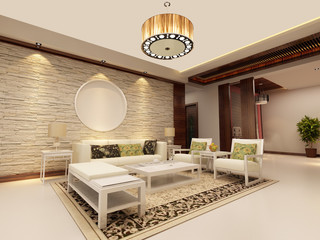 3d rendering of home interior.