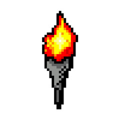 Obraz premium pixel art torch