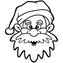 Santa Vector Line Art