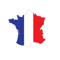 Carte France Drapeau Election