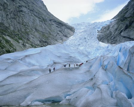 Glacier climbing tour, Briksdalsbreen Glacier, Western Fjords