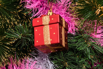 Fototapeta na wymiar Colorful Christmas ornaments