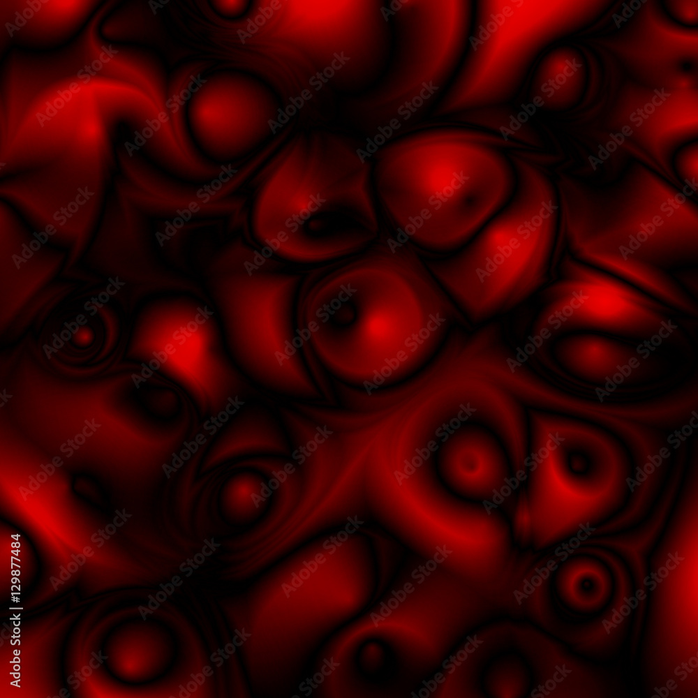 Poster red abstract futuristic glossy background with fabric, silk texture and ambient occlusion effect for