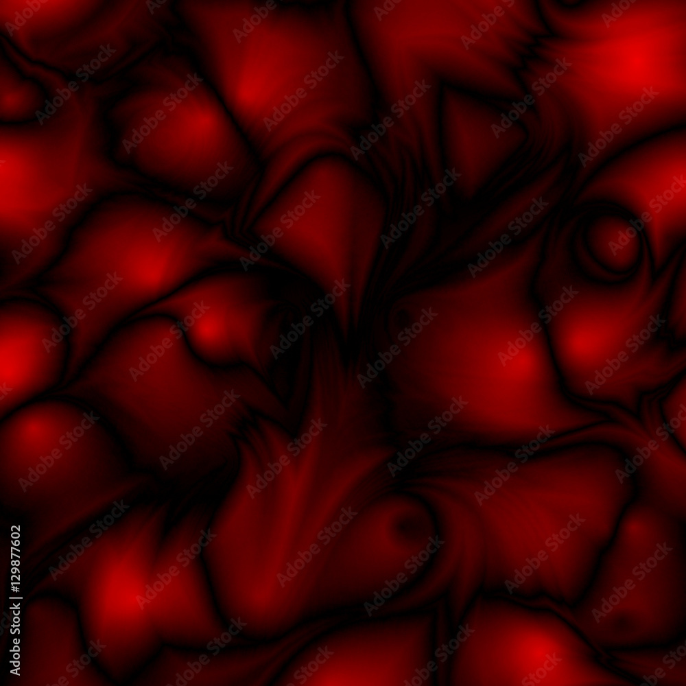 Poster red abstract futuristic glossy background with fabric, silk texture and ambient occlusion effect for