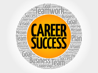 Career Success word cloud collage, business concept background