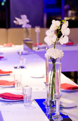 Table decor with orchids