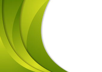 Abstract green waves corporate background