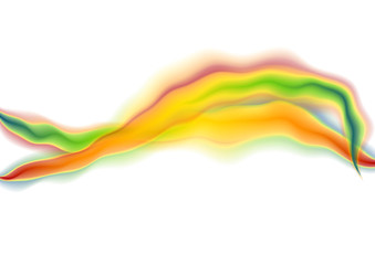 Orange and green abstract waves background