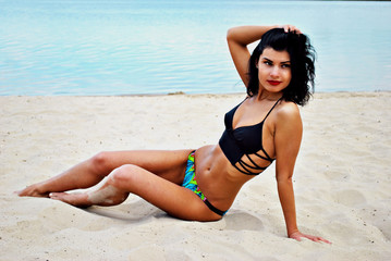 Beautiful girl on a beach 