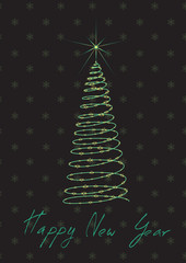 Magic Christmas Tree Vector background