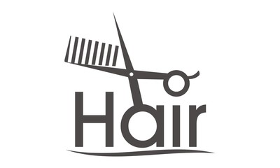 Letter Hair With Scissor and Comb