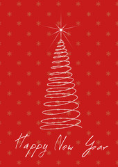 Magic Christmas Tree Vector background