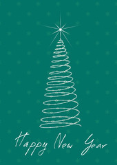 Magic Christmas Tree Vector background