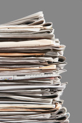 Pile of waste paper close-up
