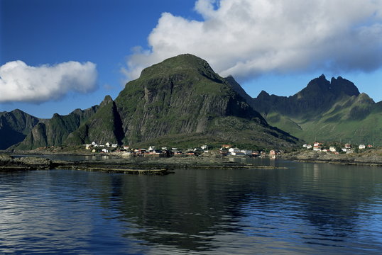 Fishing village of Tind, Moskenesoya, Lofoten Islands, Nordland
