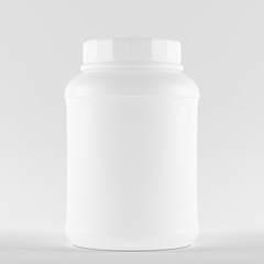 blank protein jar, 3D rendering