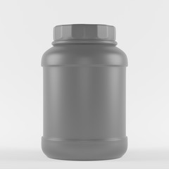 blank protein jar, 3D rendering