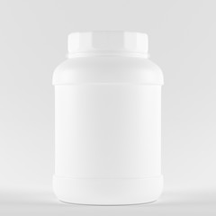 blank protein jar, 3D rendering