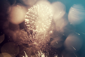 Abstract holiday background with fireworks