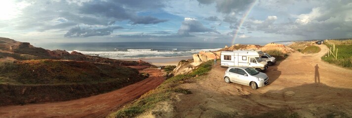 Beautiful surf spot near Peniche, Portugal