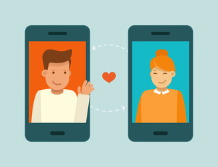 Online dating app concept