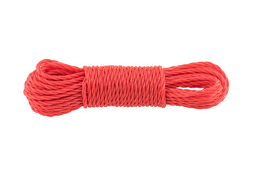 Red rope isolated on white background