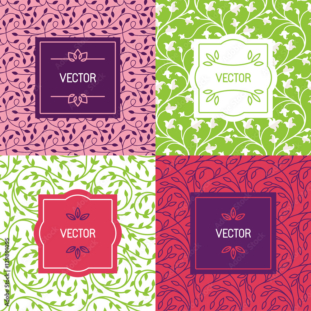 Aufkleber vector set of packaging design templates