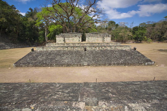 Ball Court dating from AD 731, Central Plaza, Copan Ruins, Honduras