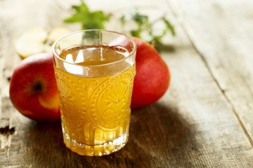 Glass of apple juice