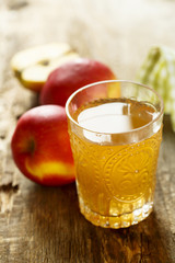Glass of apple juice