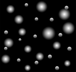 snow drop on black background vector pattern