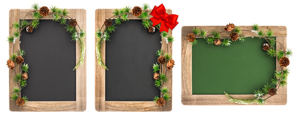 Chalkboard wooden frame Christmas decoration Vintage blackboard