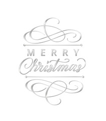 Naklejka premium Merry christmas card with typographic design elements