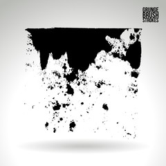 Brush stroke and texture. Vector design. Underline and border.