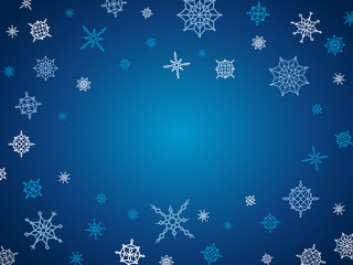 Naklejka na ściany i meble Christmas and winter background with snowflakes