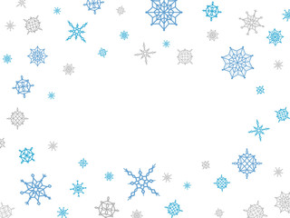 Christmas and winter background with snowflakes