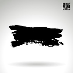 Brush stroke and texture. Vector design. Underline and border.